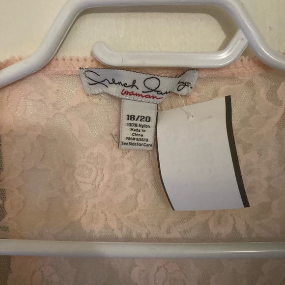 Never Worn, Half Sheer with Floral Pattern, Lace, Light Pink T Shirt. - Picture 3 of 3